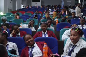 Nigerian students receiving lectures in their classroom Hall